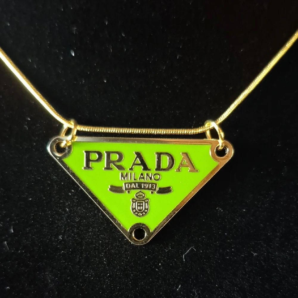 Upcycled Gold and Green Necklace #33 - Picture 1 of 2